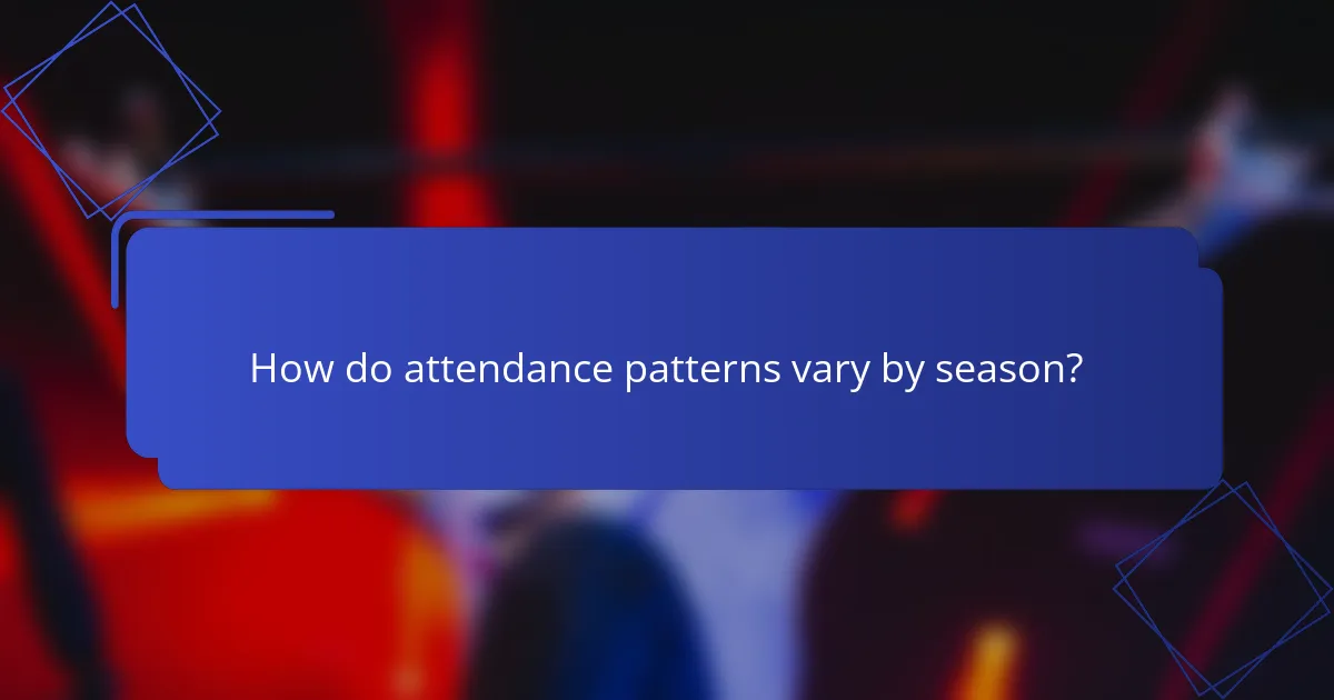 How do attendance patterns vary by season?