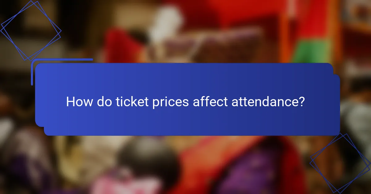 How do ticket prices affect attendance?