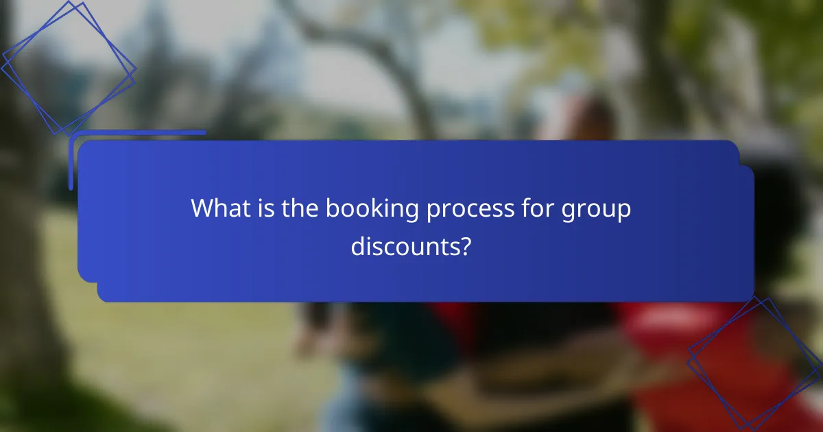 What is the booking process for group discounts?